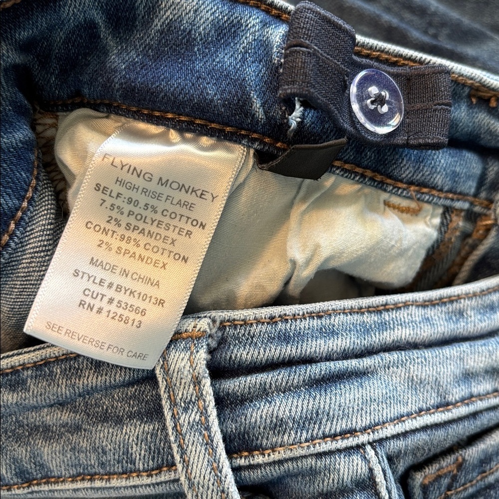 flying monkey high rise flare jeans - Picture 6 of 7